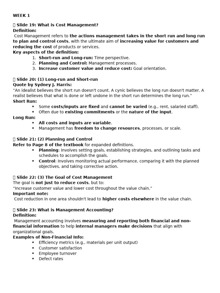 Understanding Cost Management Concepts | PDF | Inventory | Cost Of ...