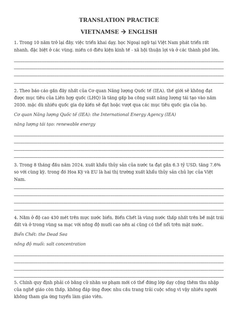 Translation Skills - Practicing | PDF