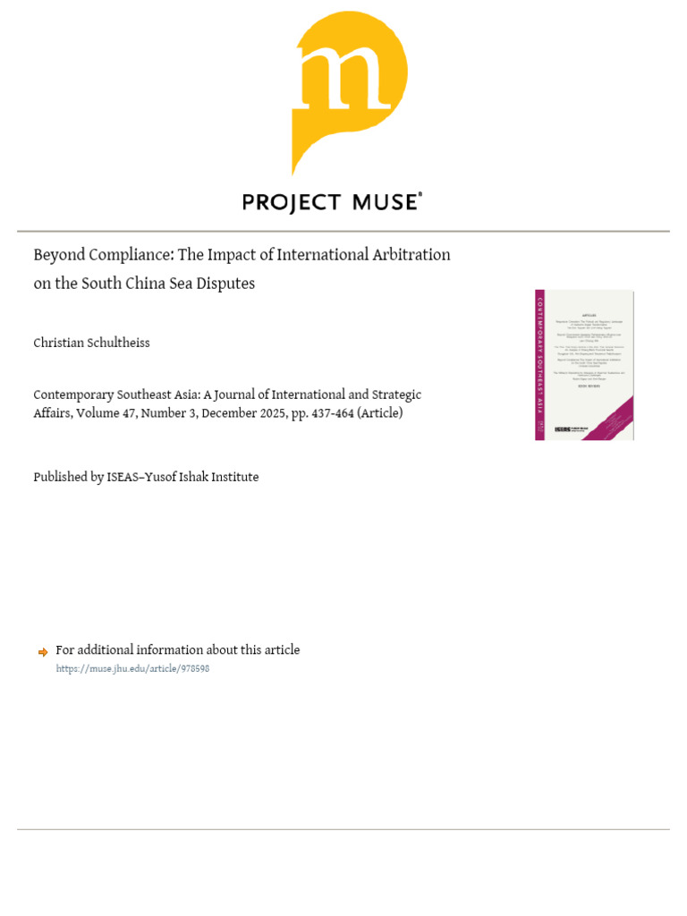 International Arbitration's Role in SCS Disputes | PDF | South China Sea