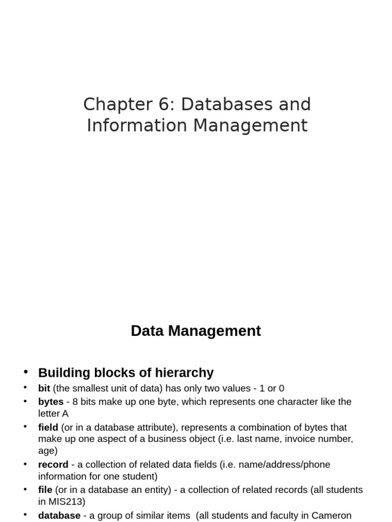 Database Management Fundamentals | PDF | Databases | Relational Database