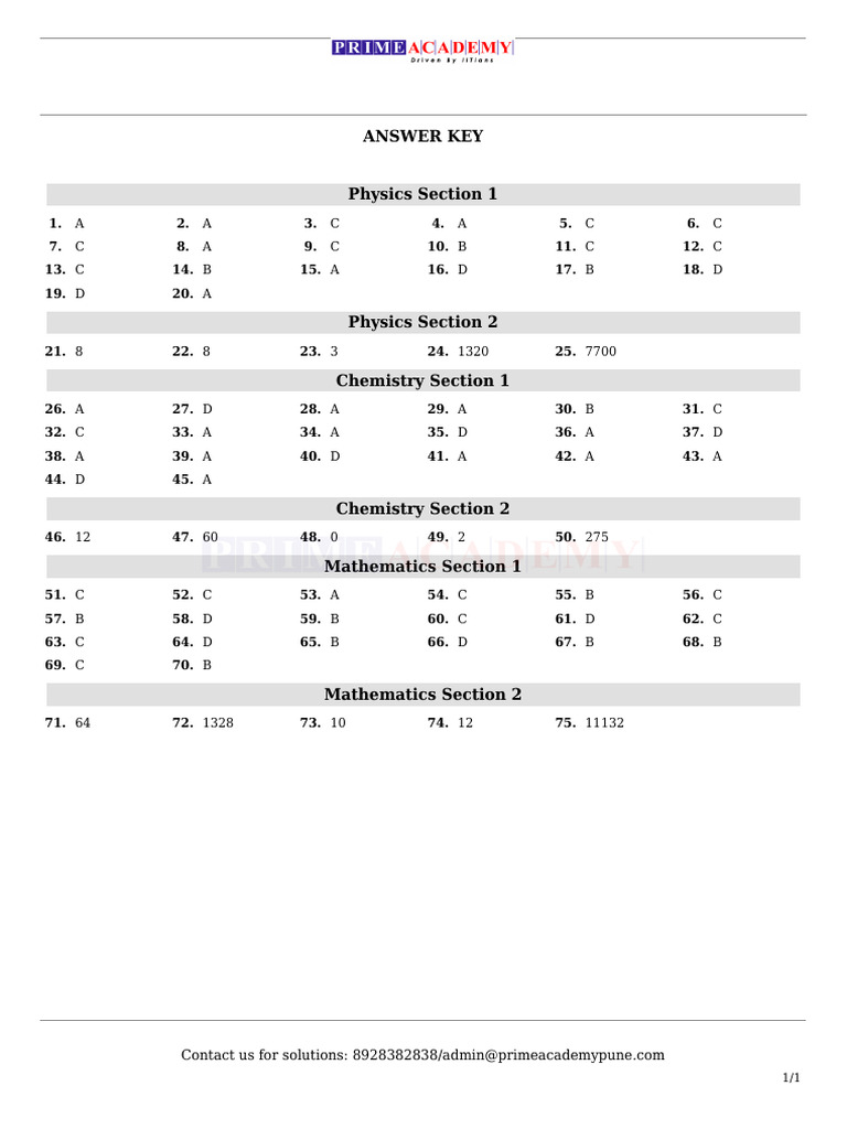 FSt - 22 (Answer_key) | PDF