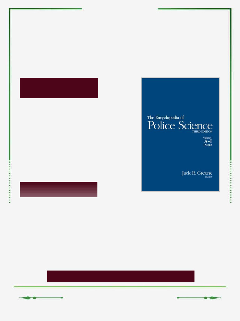 The Encyclopedia of Police Science 3rd Edition Jack Raymond Greene ...