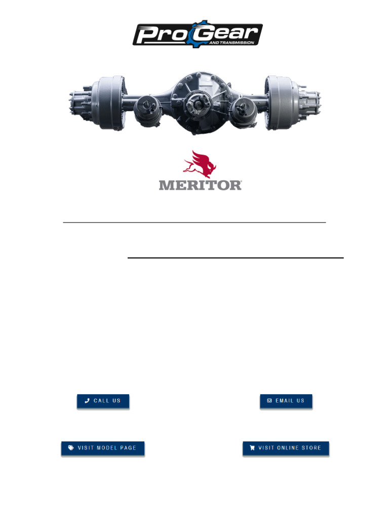 Meritor Differential Rs16140 Single Axle Carrier b113200l1676 Parts ...