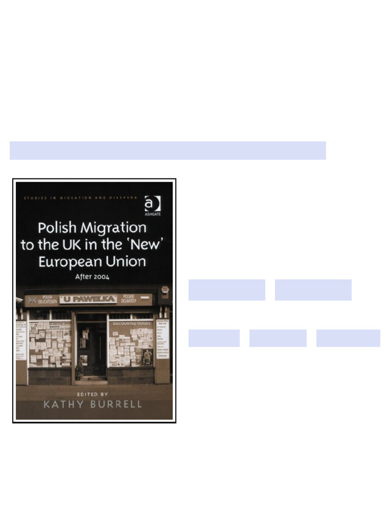 Polish Migration to the UK in the New European Union Studies in ...