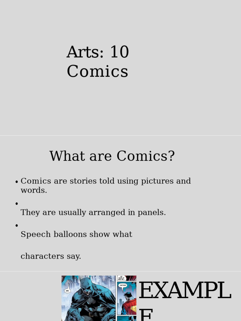 Understanding Comics: History & Elements | PDF
