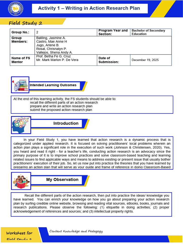 Action Research Plan for Science Education | PDF | Learning | Simulation