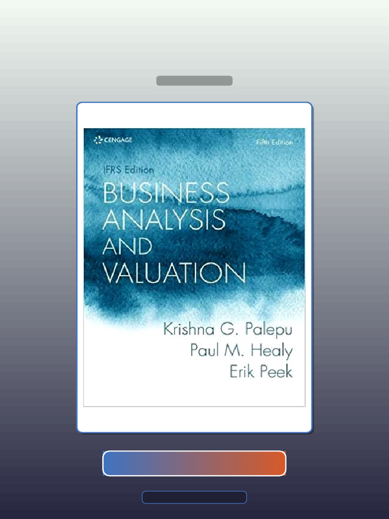 Business Analysis and Valuation IFRS Edition 5th Edition E-book ...