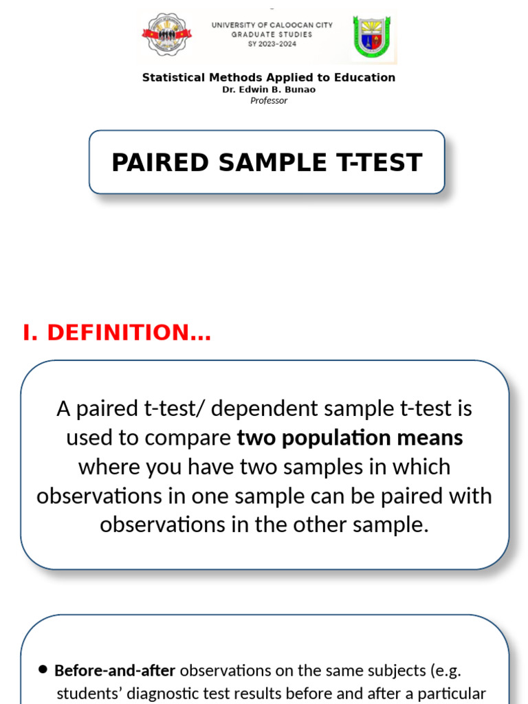 Paired Sample T-Test Explained | PDF | Student's T Test | Statistics