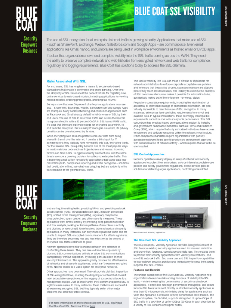 SSL Visibility Solutions for Enterprises | PDF | Transport Layer ...