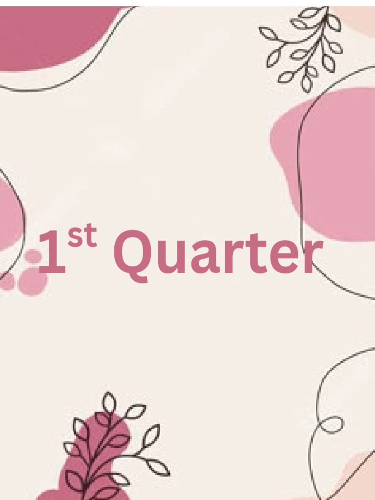 1st Quarter PDF | PDF