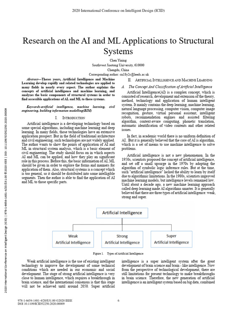 AI and ML Applications in Structural Systems | PDF | Intelligence ...