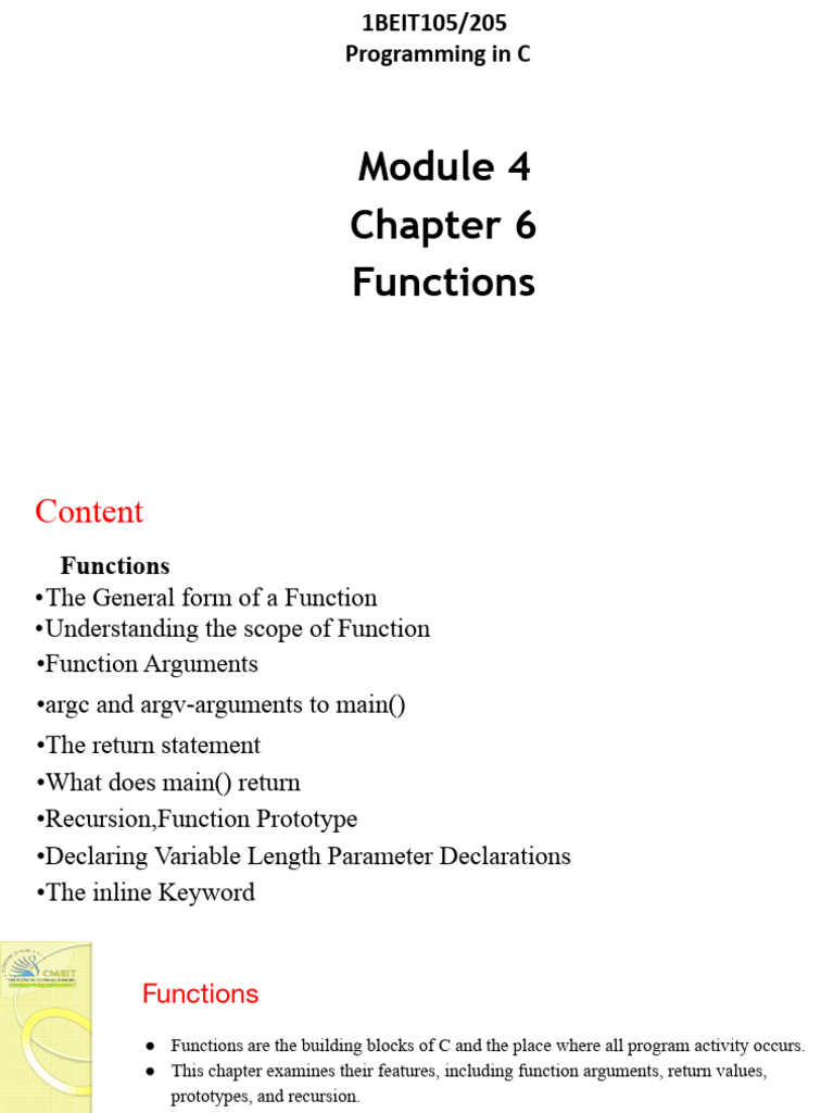 C Functions: Scope, Arguments, and Recursion | PDF | Parameter ...