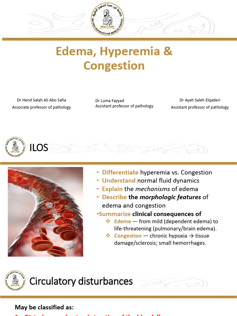 Edema, Hyperemia and Congestion | PDF | Edema | Physiology