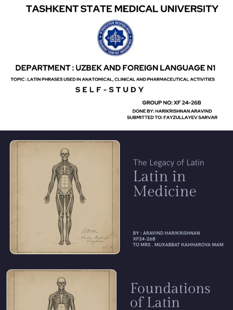 The Role of Latin in Medical Terminology | PDF | Anatomical Terms Of ...