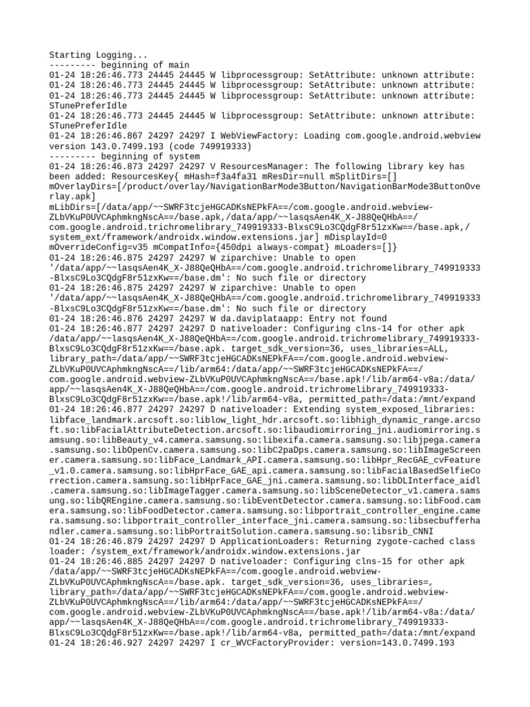 Android Logging and WebView Errors | PDF | Java (Programming Language ...