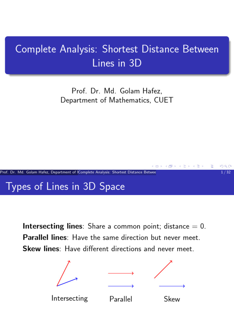 Complete Shortest Distance | PDF | Distance | Euclidean Vector