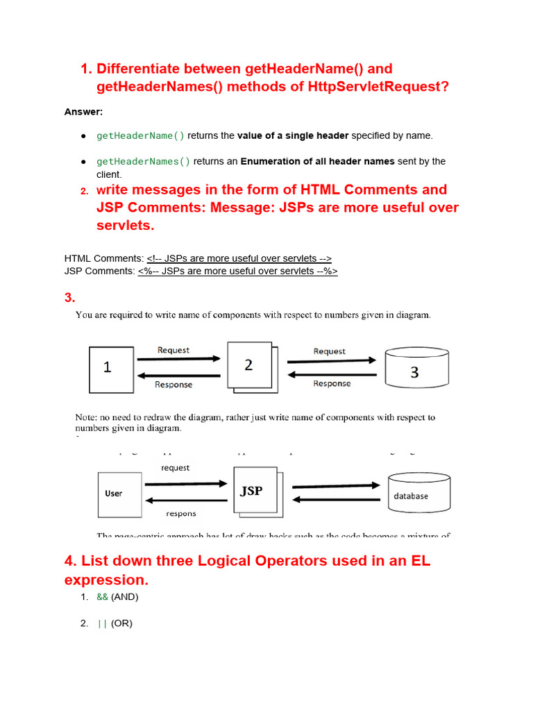 JSP and Servlet Concepts Explained | PDF | Computing | Computer Programming