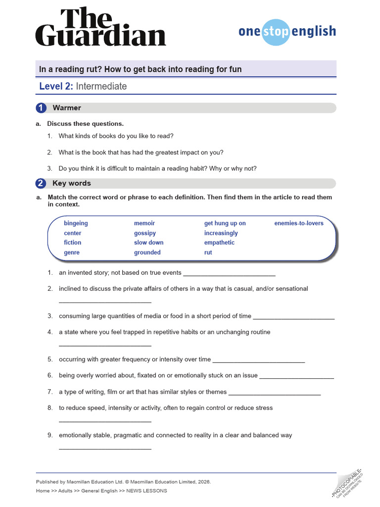 Overcoming a Reading Rut: Tips & Benefits | PDF