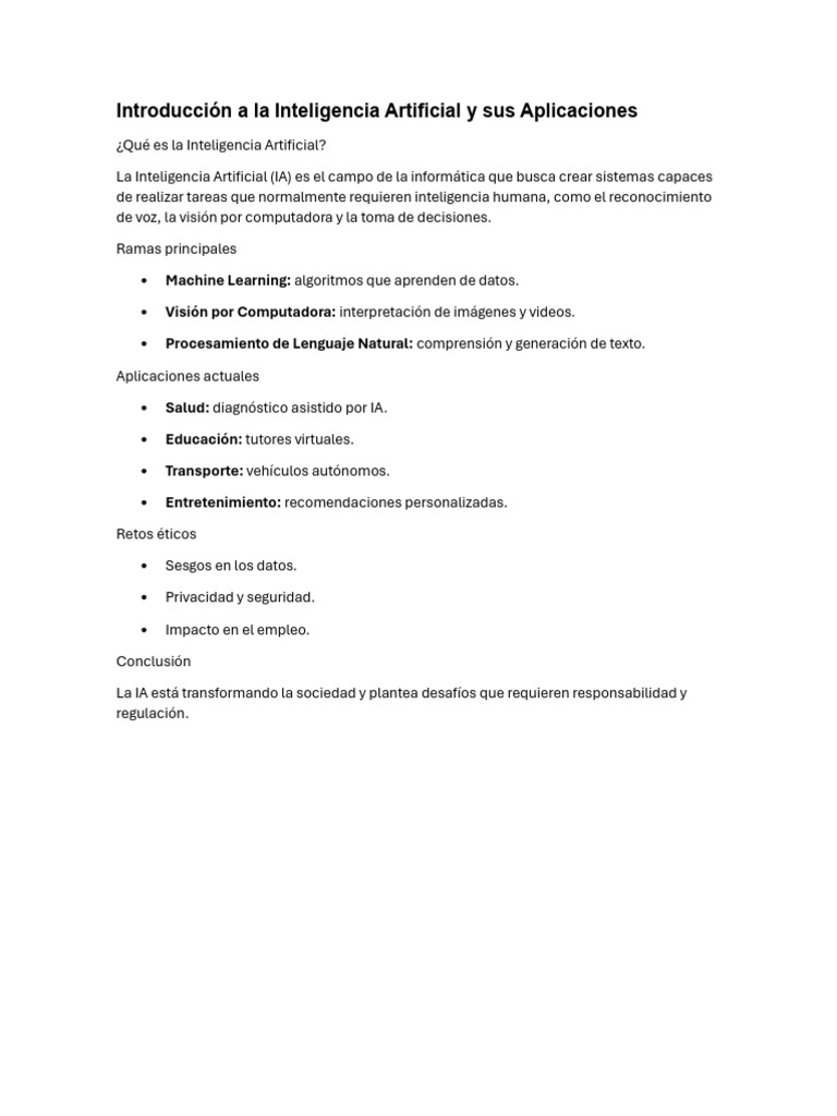 Introducción a la Inteligencia Artificial | PDF