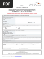 Unisa DSAR03 Form | PDF