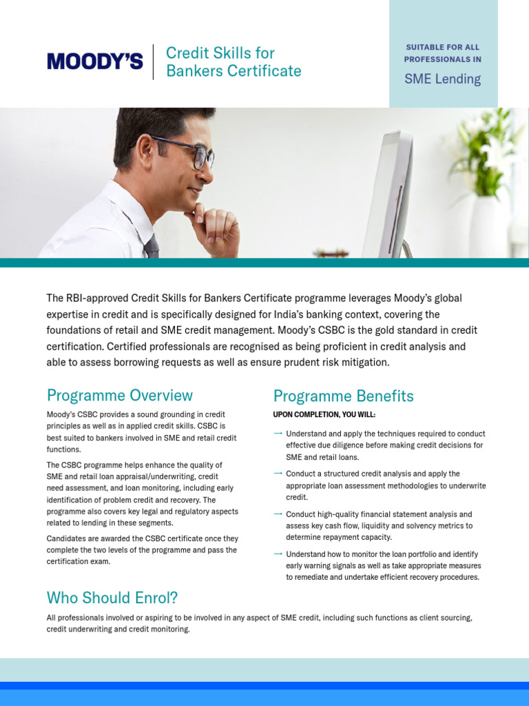 Credit Skills Certification for Bankers | PDF | Loans | Credit