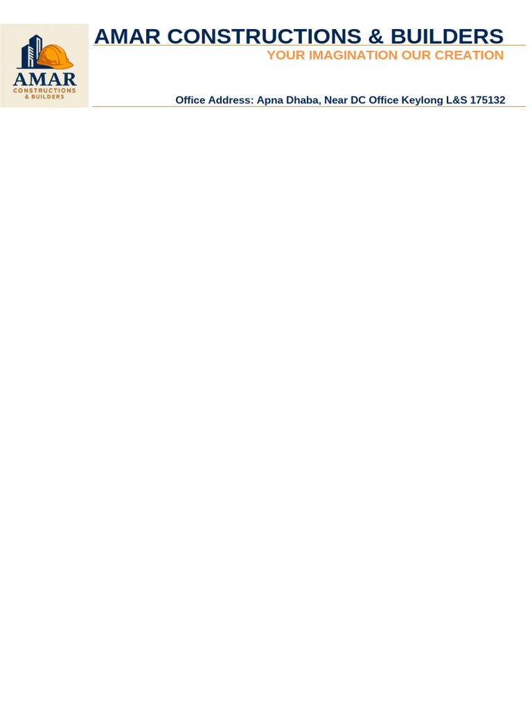 Amar Constructions & Builders Services | PDF