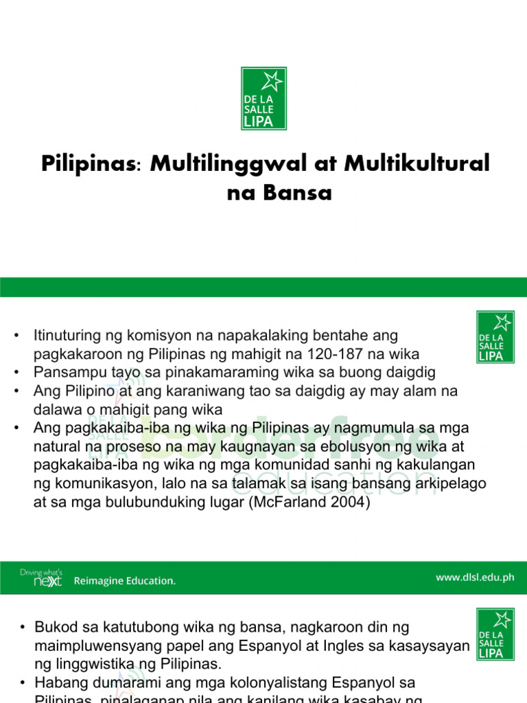 MODULE3Handouts Pilipinas-MultilinggwalatMultikulturalnaBansa | PDF