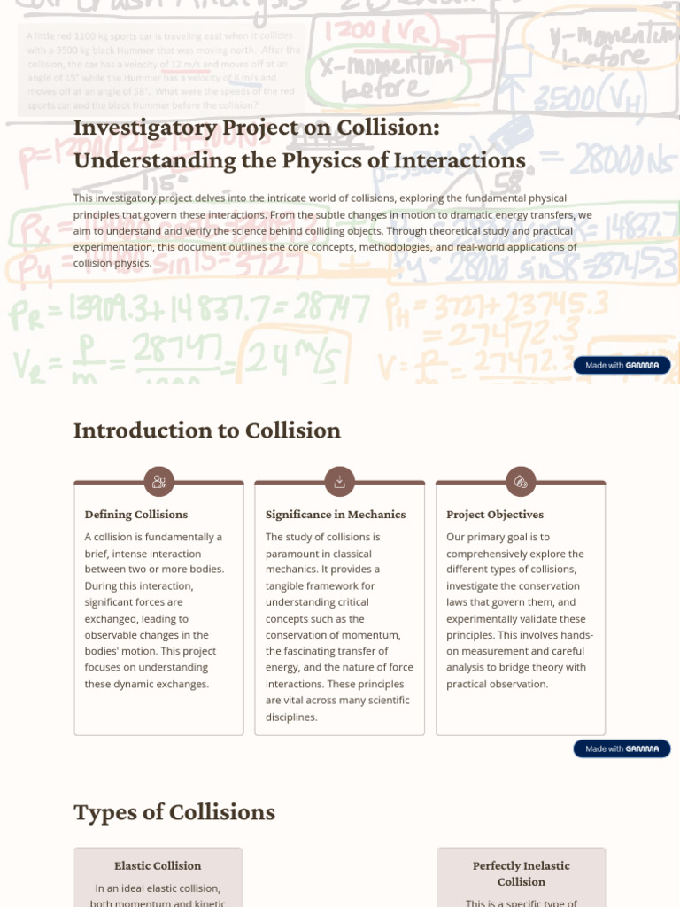 Collision Physics: Types & Experiments | PDF | Collision | Momentum