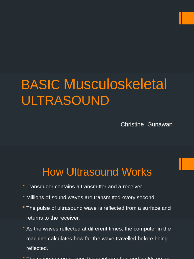 Musculoskeletal Ultrasound Basics Guide | PDF | Medical Ultrasound ...