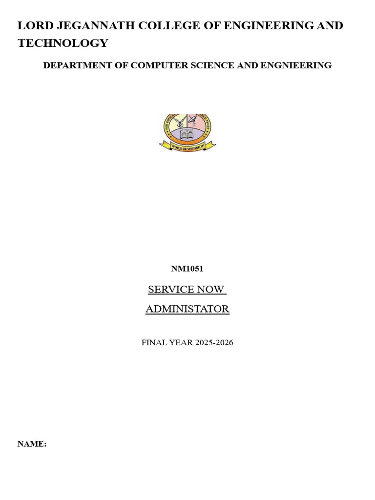 ServiceNow Administrator Project Report | PDF