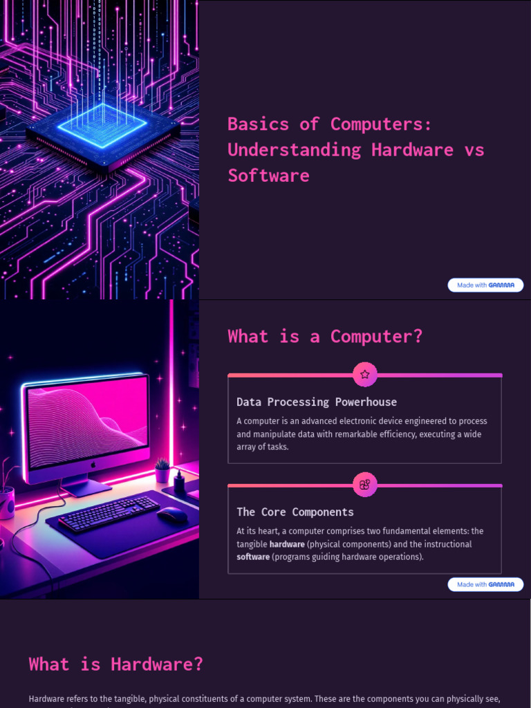 Hardware vs Software: Key Concepts | PDF | Computer Data Storage ...