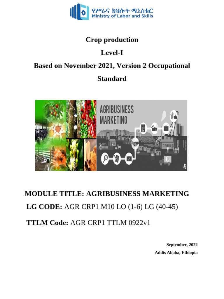 Agribusiness Marketing Module Overview | PDF | Market Power | Marketing