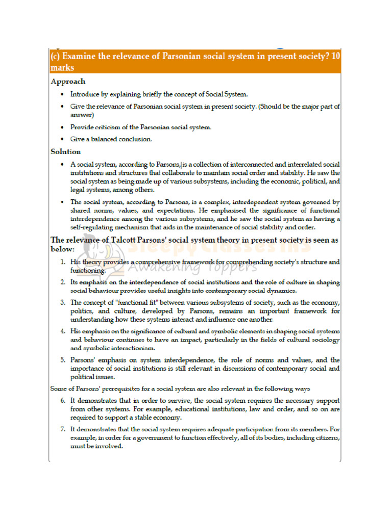 Talcott Parsons' Social Action Theory Explained | PDF | System | Sociology