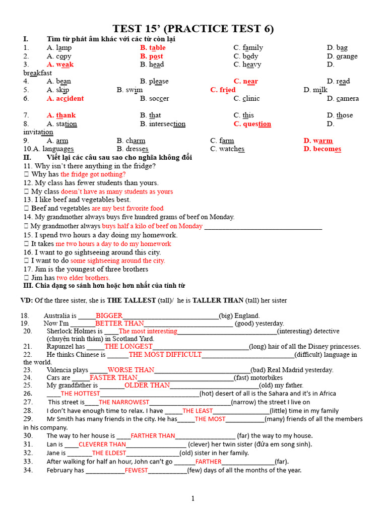 English Language Practice Test 6 | PDF | Judo | Volunteering