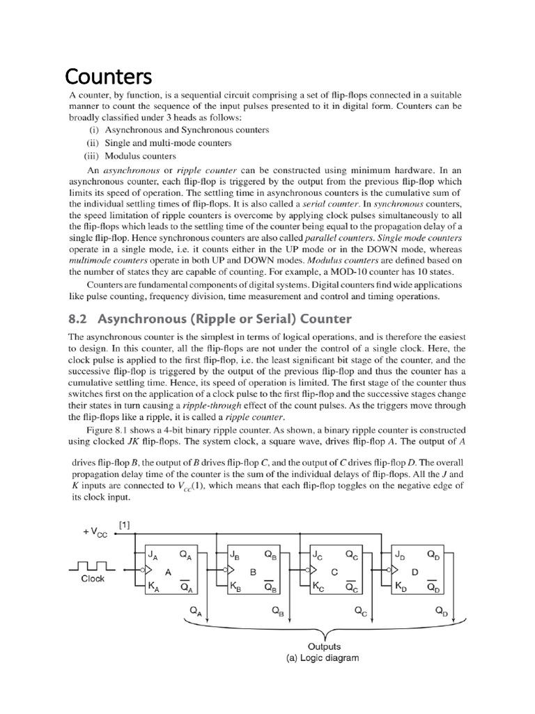 MOD-10 and MO8-8 Counter Designs | PDF