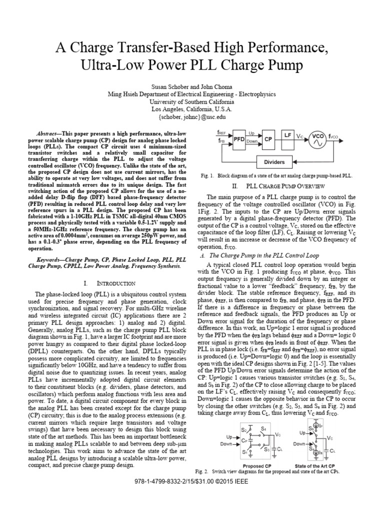Ultra-Low Power Charge Pump for PLLs | PDF | Computer Engineering ...