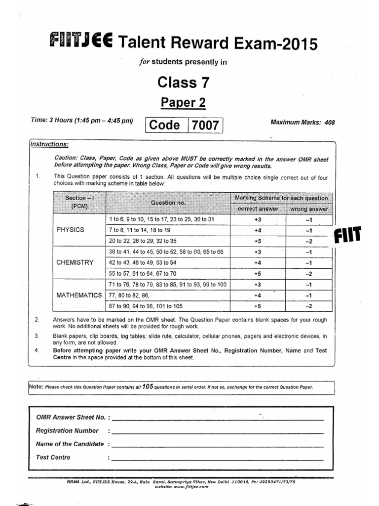 FTRE - 2015 Paper 2 | PDF