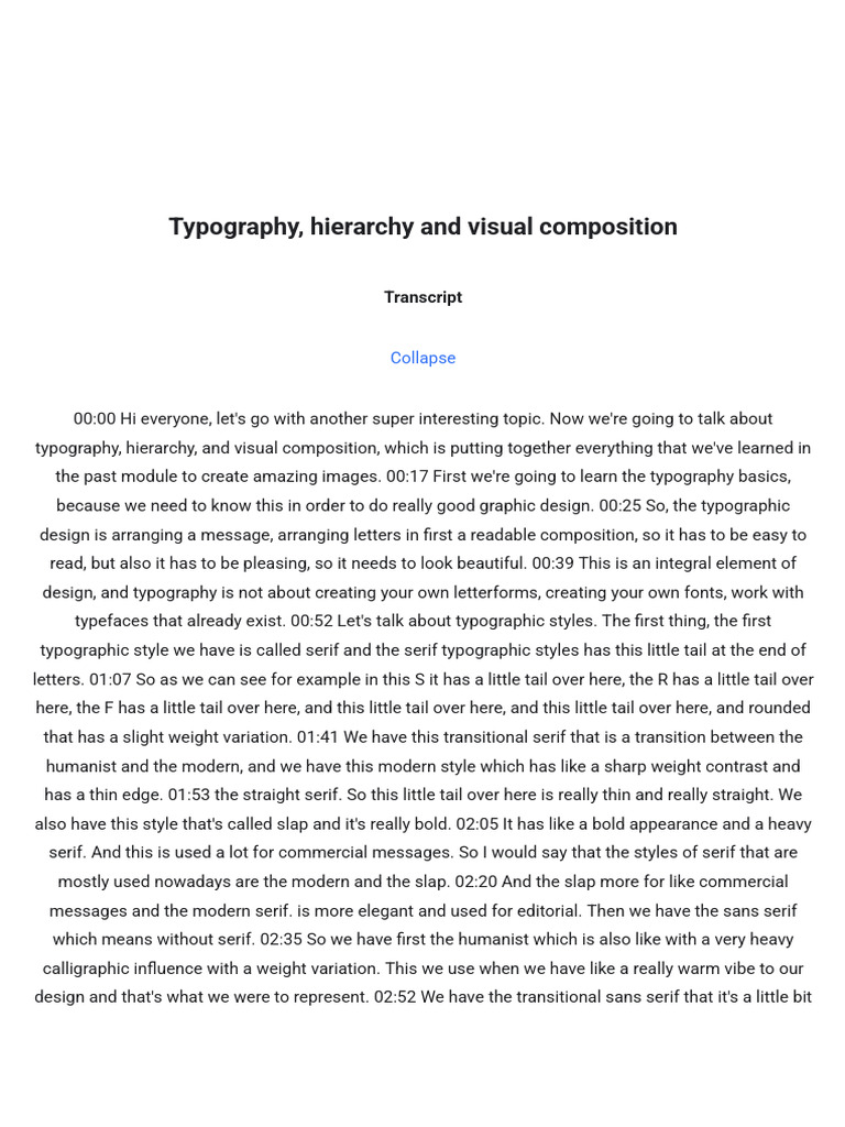 Typography and Visual Composition Guide | PDF | Typography | Typefaces