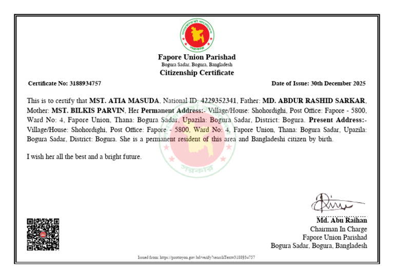 Citizenship Certificate | PDF