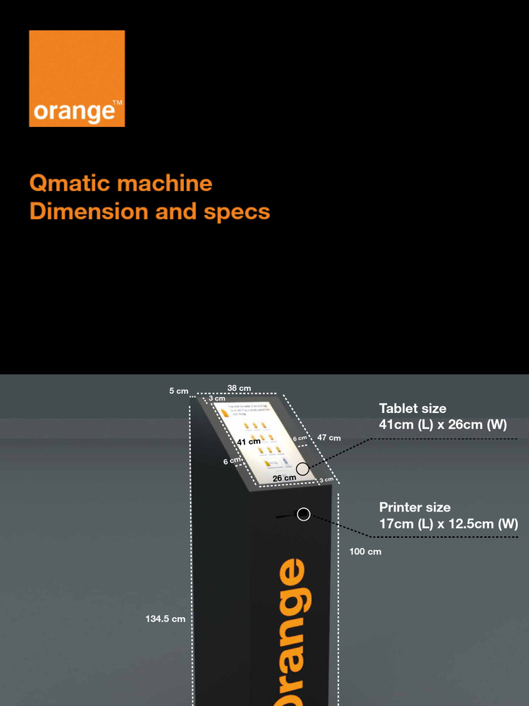 Qmatic Machine Dimensions and Specs | PDF