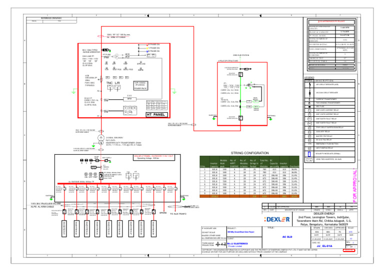 Solar Plant AC SLD and Equipment List | PDF | Transformer | Power ...