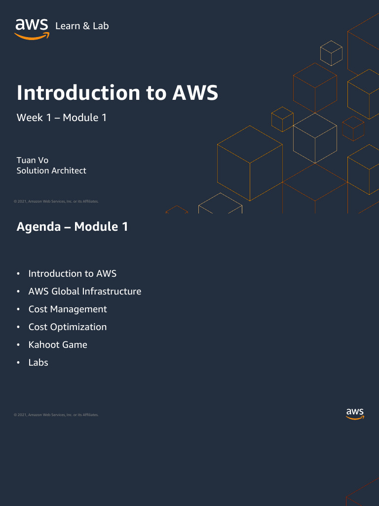 Introduction to AWS: Cost Management & Labs | PDF | Amazon Web Services ...