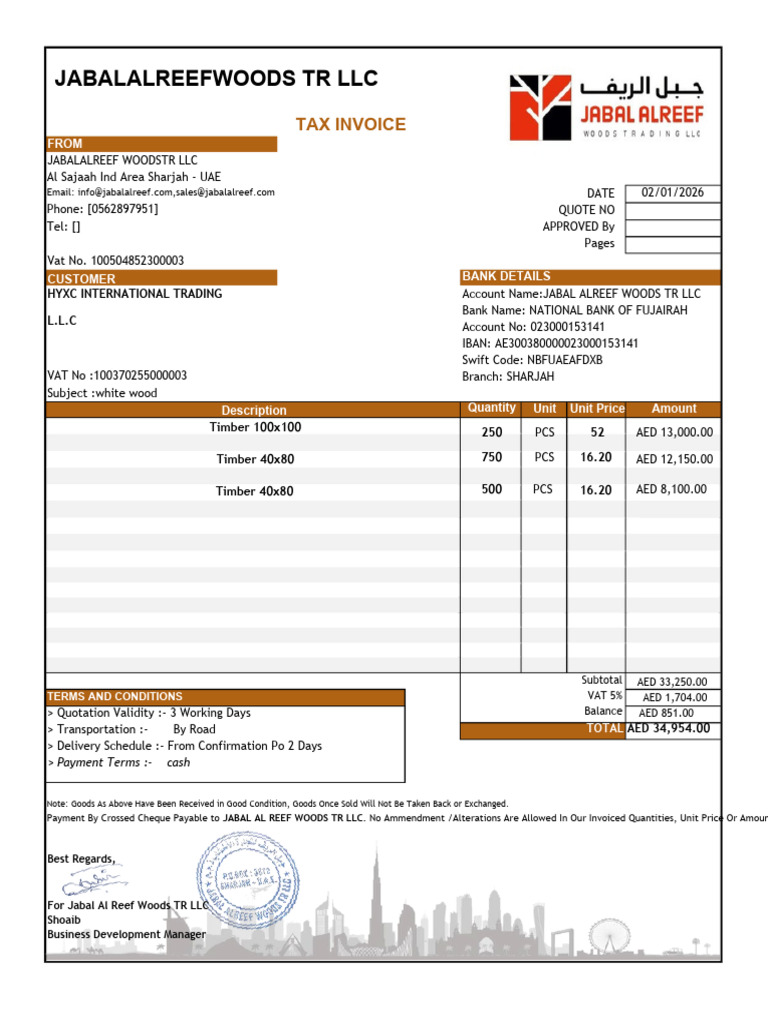 Timber Quotation and Invoice Details | PDF | Invoice | Money
