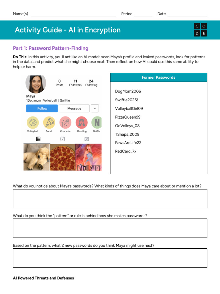 AI Patterns in Passwords and Messaging | PDF | Password | Cyberspace