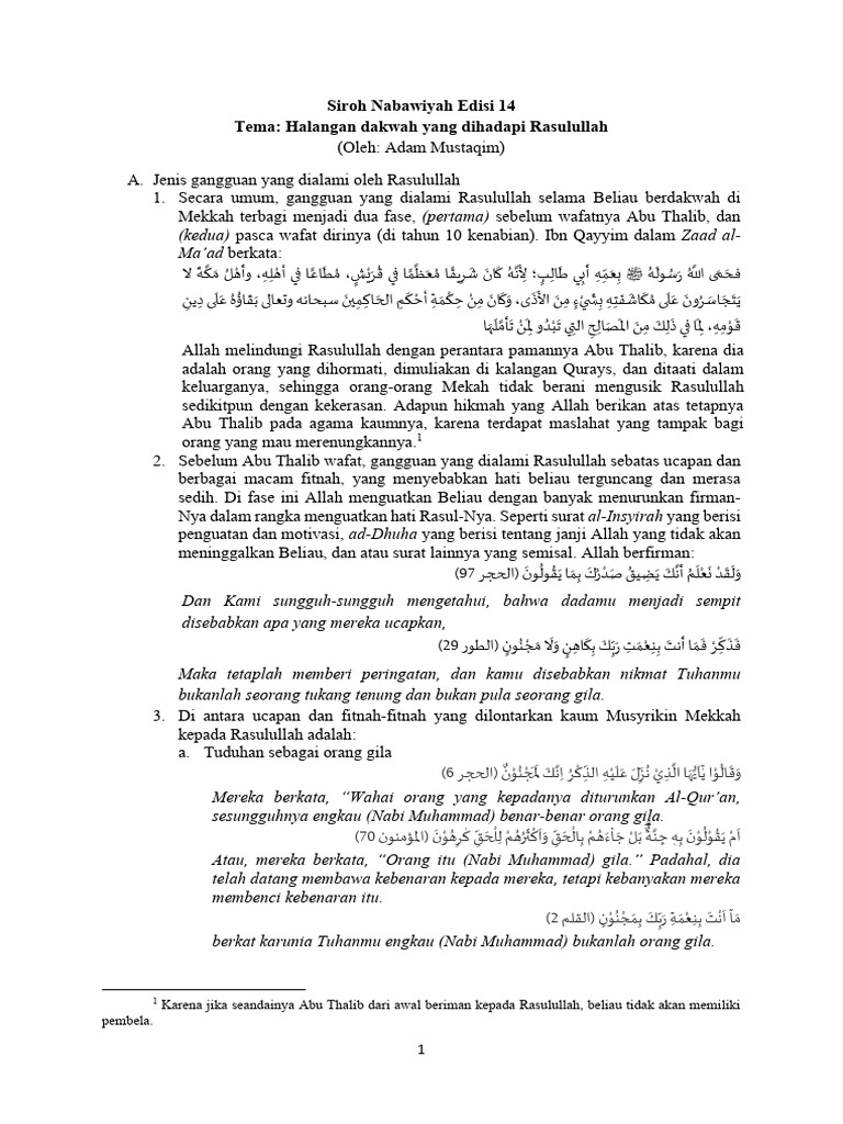 Halangan Dakwah Rasulullah di Mekkah | PDF