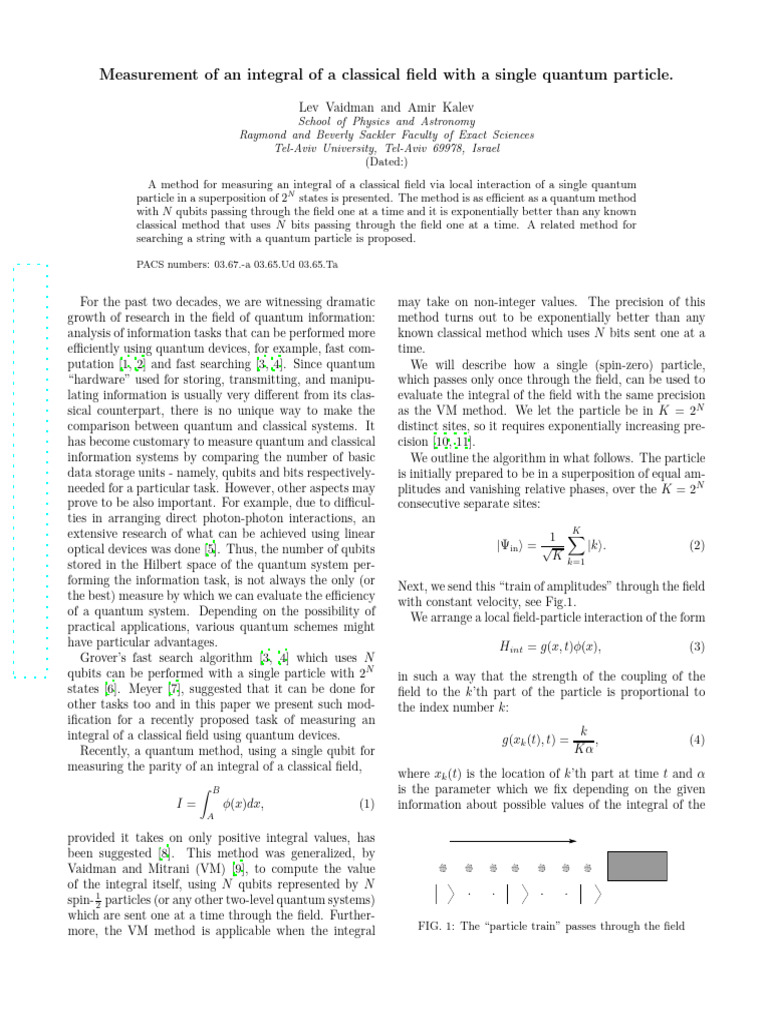 Quantum Measurement of Classical Fields | PDF | Spin (Physics) | Physics