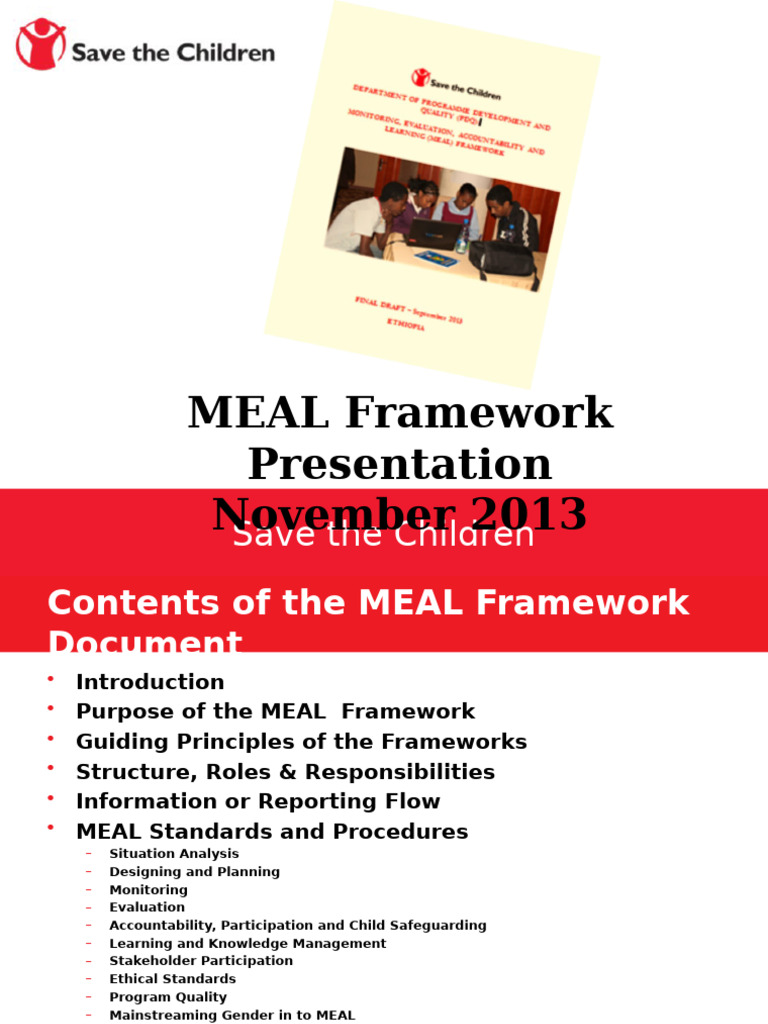 Save the Children MEAL Framework Overview | PDF | Evaluation | Business