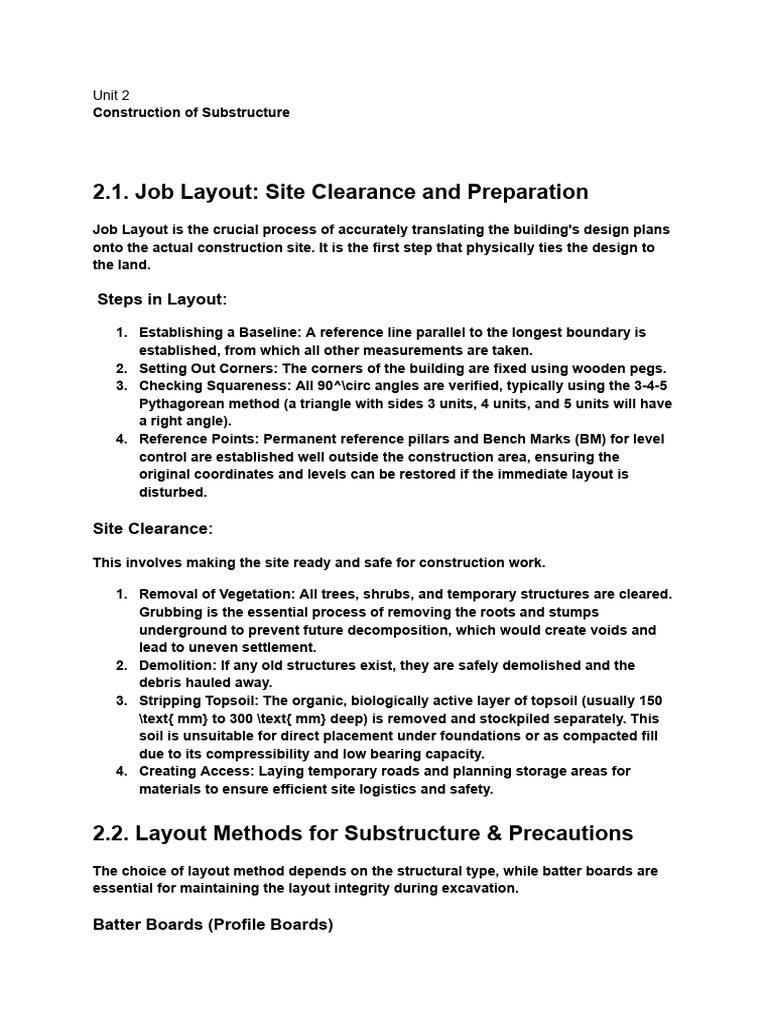 Substructure Construction Guide | PDF | Foundation (Engineering ...