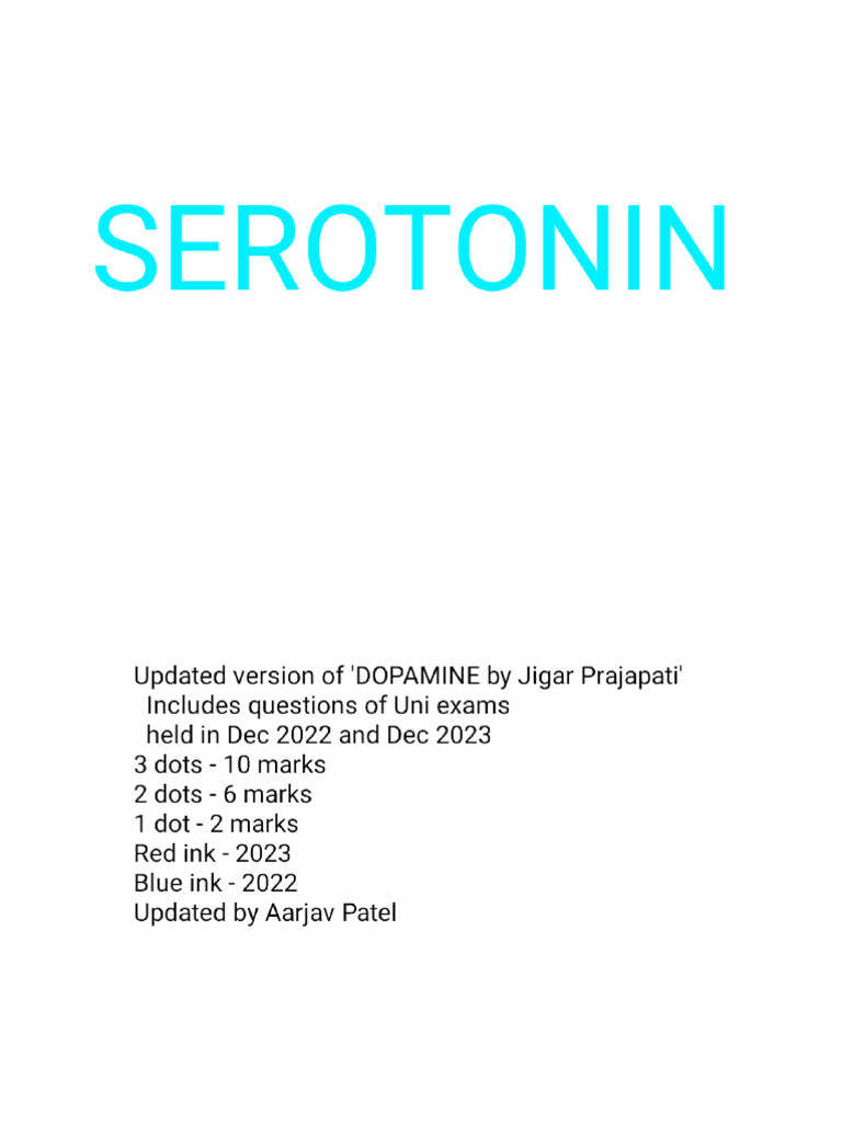 Serotonin | PDF