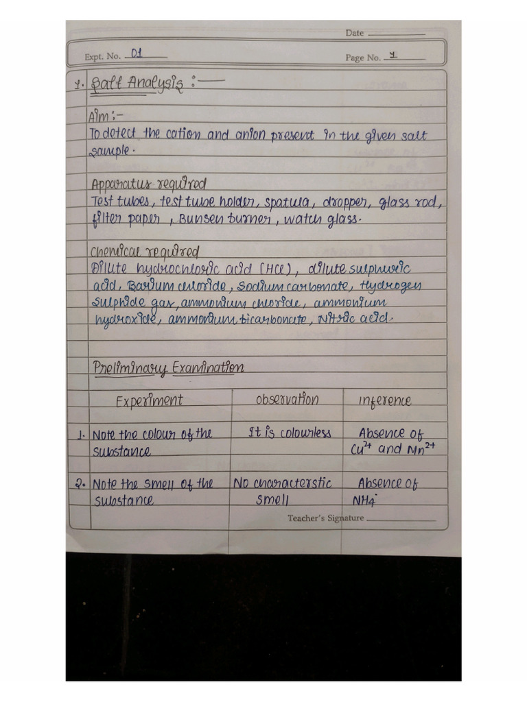 Chemistry Practical 25 - 26 | PDF